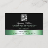QR-Code für klassische schwarz-grüne Linien Visitenkarte (Rückseite)