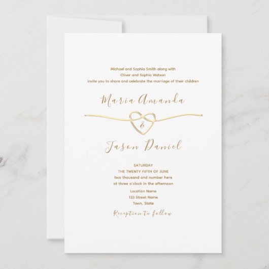 QR-Code für klassische White Wedding Einladung (Vorderseite)