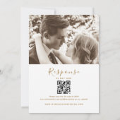 QR-Code für klassische White Wedding Einladung (Rückseite)