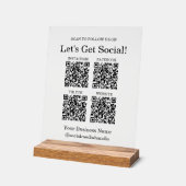 QR-Code für kleine Unternehmen Acrylschild (Winkel)