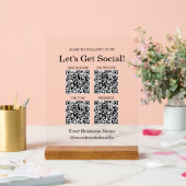 QR-Code für kleine Unternehmen Acrylschild (Hochzeit)