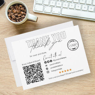 QR-Code für kleine Unternehmen   Logo Vielen Dank Dankeskarte