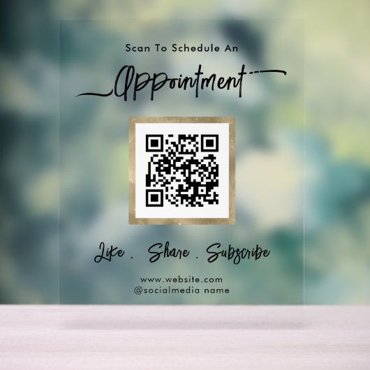 QR-Code für kleine Unternehmen löschen Acrylschild (Neutral)