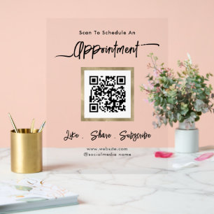 QR-Code für kleine Unternehmen löschen Acrylschild