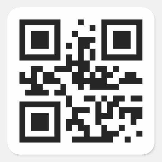 QR-Code für kleine Unternehmen Quadratischer Aufkleber (Vorderseite)