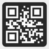 QR-Code für kleine Unternehmen Quadratischer Aufkleber (Vorderseite)