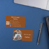 QR-Code für Koch-Schokoladenbraun-Foto Visitenkarte