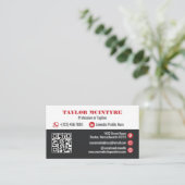 QR-Code für Kohle und Berufliche Rot-Symbole Visitenkarte (Stehend Vorderseite)