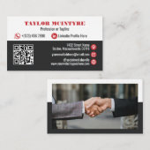 QR-Code für Kohle und Berufliche Rot-Symbole Visitenkarte (Vorne/Hinten)