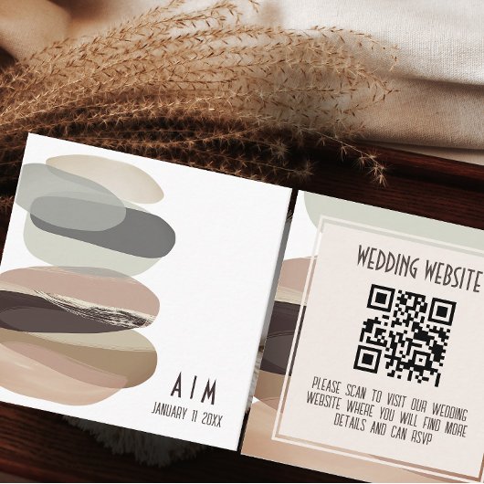 QR-Code für kühne und Edgy Olive Green Wedding Begleitkarte