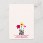 QR Code für kühne und helle Fuchsia Pink Floral We Begleitkarte (Rückseite)