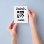 QR-Code für Kundeninformationen auf einem Flyer (Gruppe)