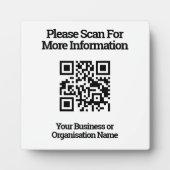 QR-Code für Kundeninformationen auf einem Fotoplatte (Vorderseite)