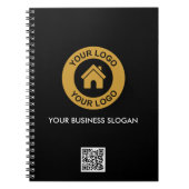 QR-Code für kundenspezifische Firmenlogos - Hinwei Notizblock (Vorderseite)