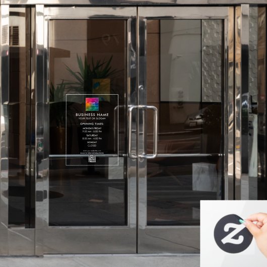 QR-Code für kundenspezifische Open-Stunden-Geschäf Fensteraufkleber (Büro Tür)