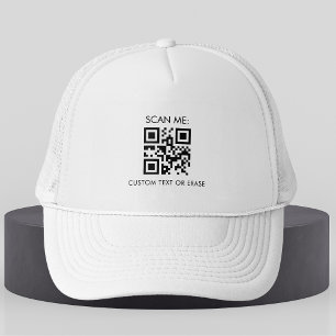 QR-Code für kundenspezifische Unternehmen und Text Truckerkappe