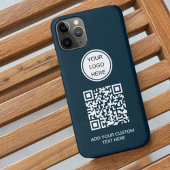 QR-Code für kundenspezifisches Business-Logo Navy  Case-Mate iPhone Hülle