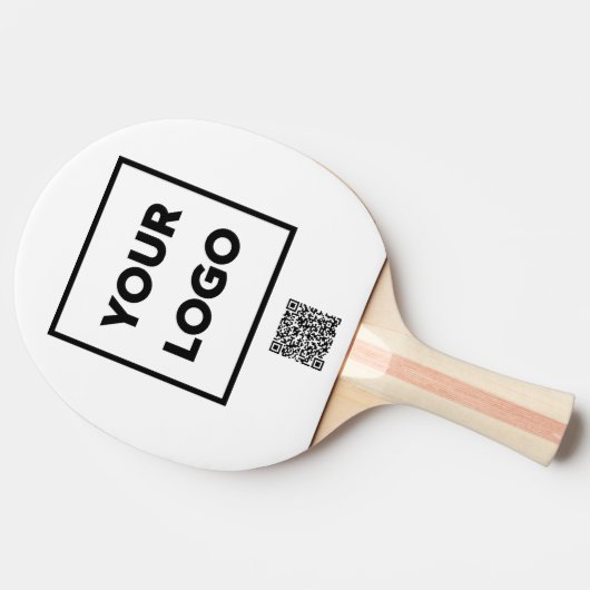 QR-Code für kundenspezifisches Business-Logo Tischtennis Schläger (Seitenansicht)