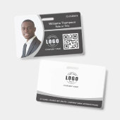 QR-Code für kundenspezifisches Foto - Mitarbeiter Ausweis (Vorder- & Rückseite)