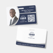 QR-Code für kundenspezifisches Foto - Mitarbeiter Ausweis (Vorder- & Rückseite)