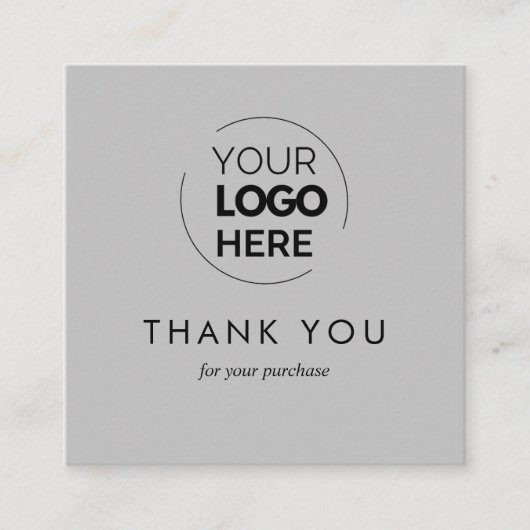 QR-Code für kundenspezifisches Graues Business-Log Rabattkarte (Vorderseite)