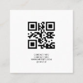 QR-Code für Künstler Quadratische Visitenkarte (Rückseite)