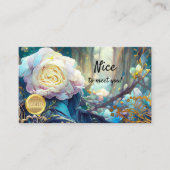 QR-Code für künstlerisches Blumenlogo Visitenkarte (Vorderseite)