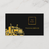 QR-Code für Lastkraftwagen mit schwarzem Gold Visitenkarte (Vorderseite)