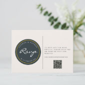 QR-Code für lebendige Botanische Blumenhochzeit RSVP Karte (Stehend Vorderseite)