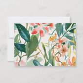 QR-Code für lebendige Botanische Blumenhochzeit RSVP Karte (Rückseite)