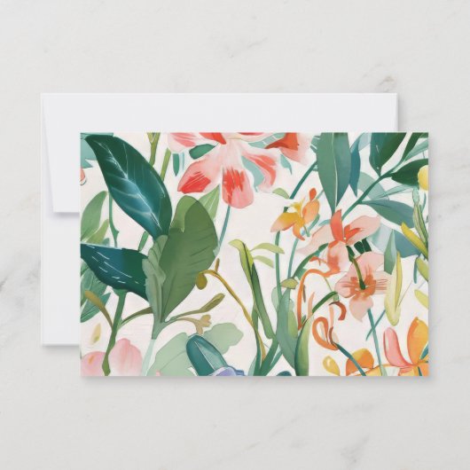 QR-Code für lebendige Botanische Blumenhochzeit RSVP Karte (Rückseite)