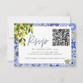 QR-Code für Lemon Wedding RSVP Karte