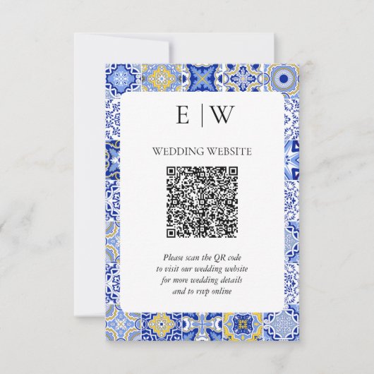 QR-Code für Lemon Wedding RSVP Karte (Vorderseite)