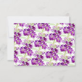 QR-Code für lila Aquarellfarben RSVP Karte (Rückseite)