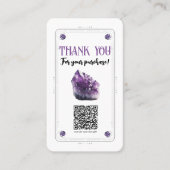 QR-Code für Lila Crystal Social Media Visitenkarte (Vorderseite)