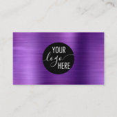 QR-Code für Lila Firmenlogos mit Pinselstrich Visitenkarte (Vorderseite)