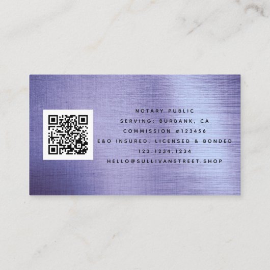 QR-Code für Lila Fohlen Visitenkarte (Rückseite)