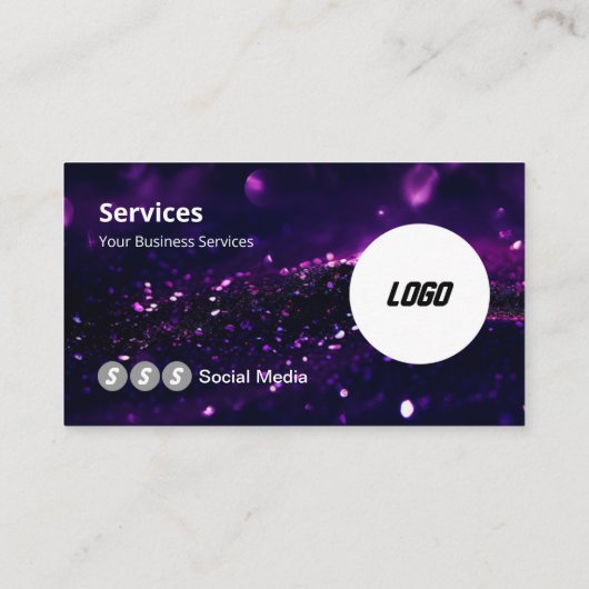 QR-Code für lila moderne Logos Visitenkarte (Rückseite)