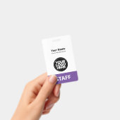 Qr-Code für lila Violet-Mitarbeiter Ausweis (Handheld)