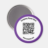 QR-Code für lila Werbefirmen Magnet (Vorderseite/Rückseite)