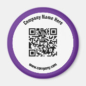QR-Code für lila Werbefirmen Magnet (Vorne)