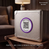 QR-Code für lila Werbefirmen Magnet
