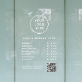 QR-Code für Logos Geschäftszeiten Fensteraufkleber