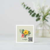 QR-Code für Logos Quadratische Visitenkarte (Stehend Vorderseite)