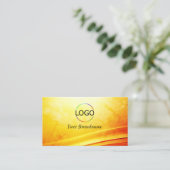 QR-Code für marmorgelb-orangefarbene Dekoration Visitenkarte (Stehend Vorderseite)