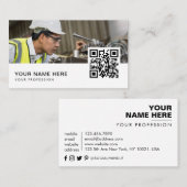QR-Code für Maschinenbauingenieur Visitenkarte (Vorne/Hinten)