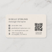 QR-Code für Massagetherapeuten  Visitenkarte (Rückseite)