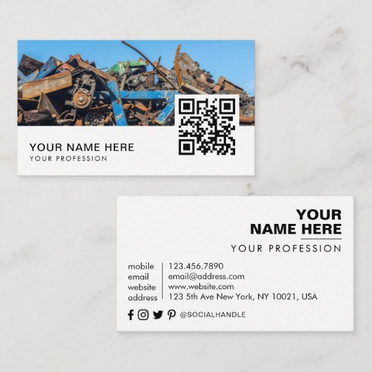 QR-Code für Massivmetall Visitenkarte (Vorne/Hinten)