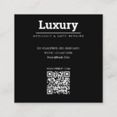 QR-Code für Mechanik zur Reparatur von beruflichem Quadratische Visitenkarte (Rückseite)