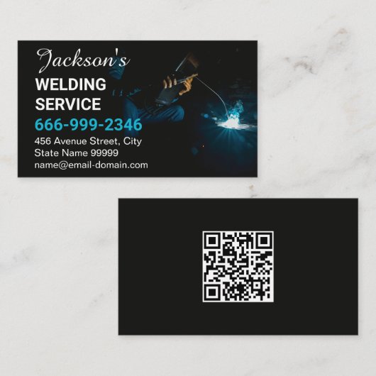 QR-Code für Metallschweißfabrikatoren Visitenkarte (Vorne/Hinten)